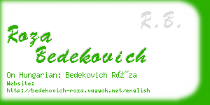 roza bedekovich business card